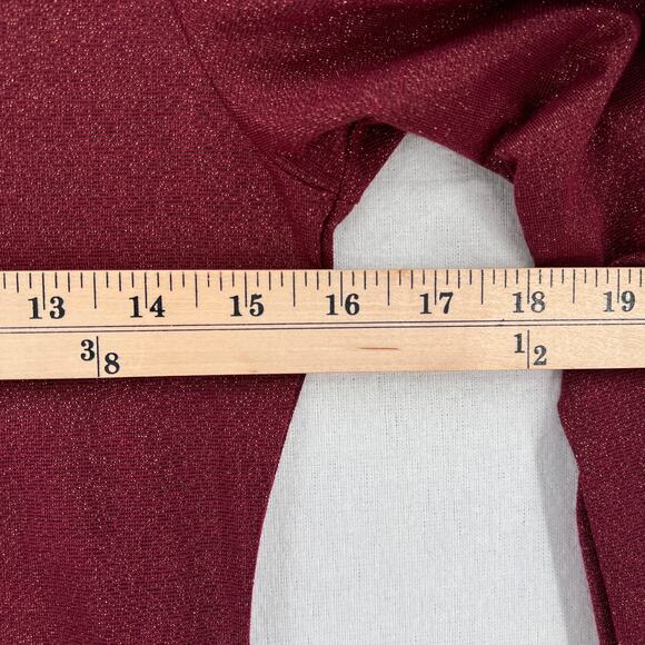 ANTHROPOLOGIE DAILY PRACTICE Shimmer Open Back BodySuit Womens Small Plum NEW - Picture 13 of 16